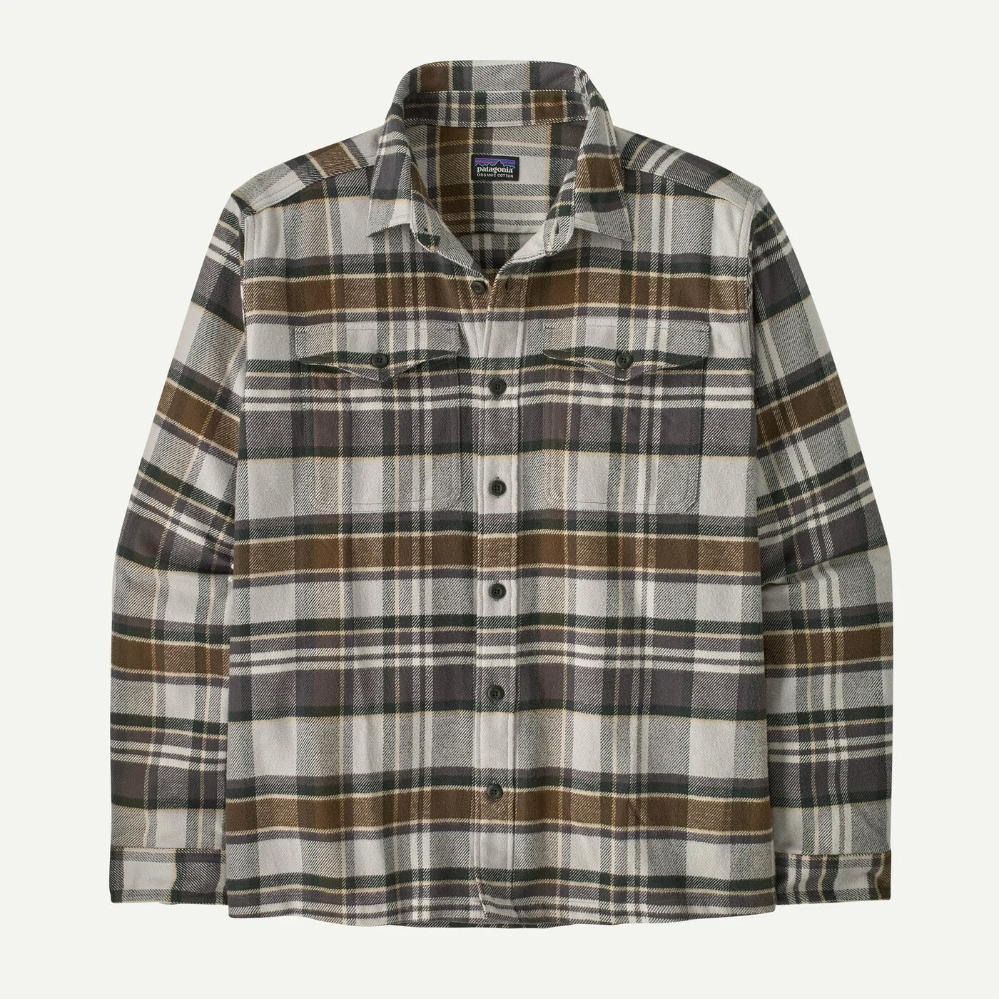 Fjord Flannel Shirt- Blizzard: Salt Grey